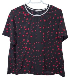 ⭐️Harve Benard Black and Red Star Short Sleeve Tee Size XL